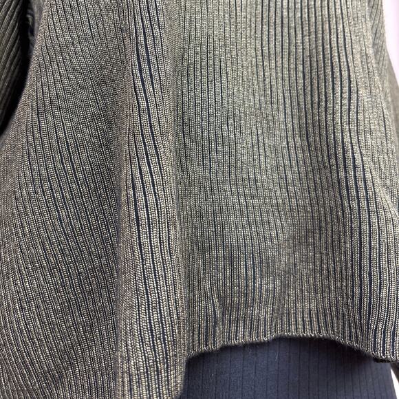 Bar III Womens Gold Metallic Ribbed Knit Mock Neck Long Sleeve Sweater Top Sz M - Picture 4 of 8